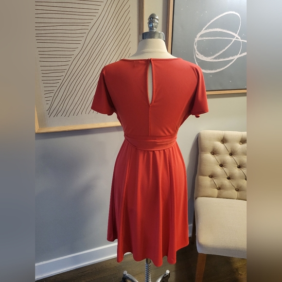 Orange Scoop Neck Dress - Picture 3 of 3